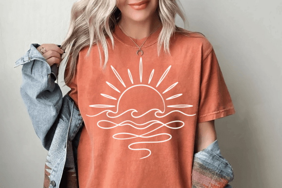 Boho Ocean Sun Tee: Graphics & T-Shirt Designs