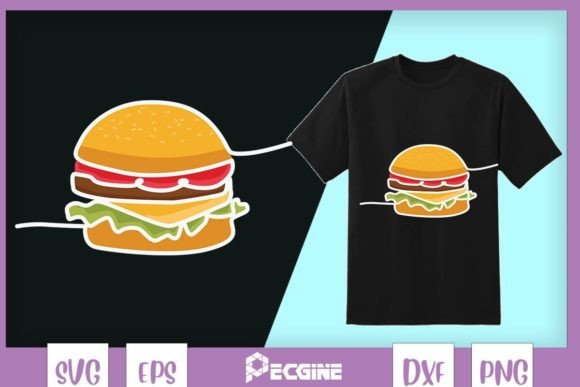 Burger Graphics for T-Shirt Designs